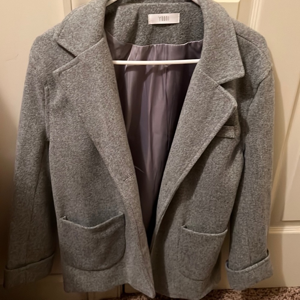 Grey Blazer style coat size free (small)